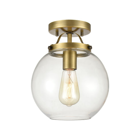 Elk Bernice 1 Light Semi Flush In Brushed Antique Model: 47184/1