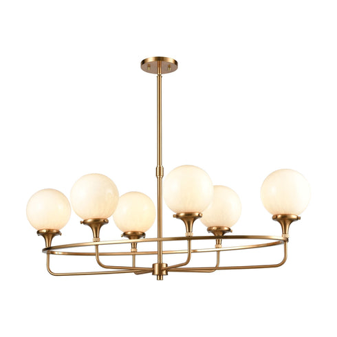Elk Beverly Hills 6 Light Island Light In Satin Model: 30147/6