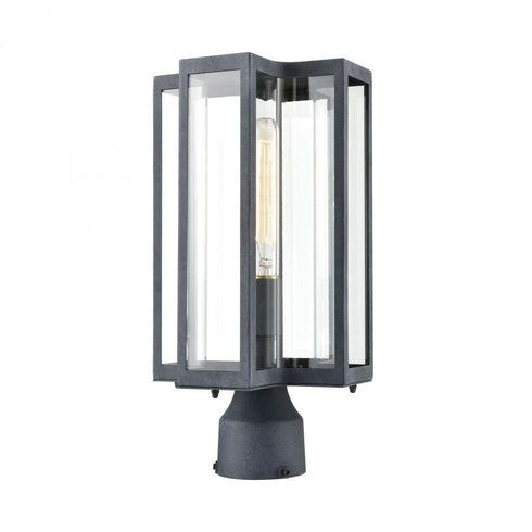 Elk Bianca 1 Light Post Mount In Aged Zinc With Model: 45168/1