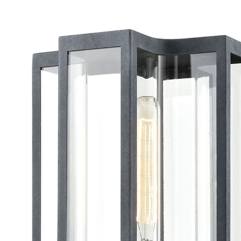 Elk Bianca 1 Light Post Mount In Aged Zinc With Model: 45168/1