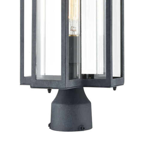 Elk Bianca 1 Light Post Mount In Aged Zinc With Model: 45168/1