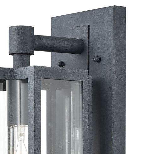 Elk Bianca 1 Light Sconce In Aged Zinc With Clear Model: 45164/1