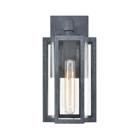 Elk Bianca 1 Light Sconce In Aged Zinc With Clear Model: 45164/1
