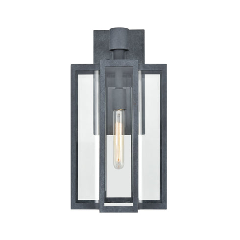 Elk Bianca 1 Light Sconce In Aged Zinc With Clear Model: 45166/1