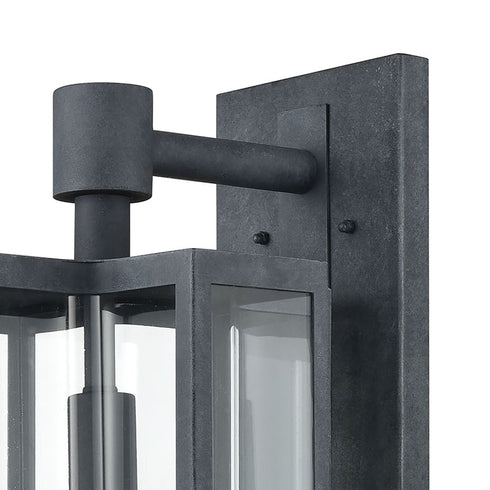 Elk Bianca 1 Light Sconce In Aged Zinc With Clear Model: 45166/1