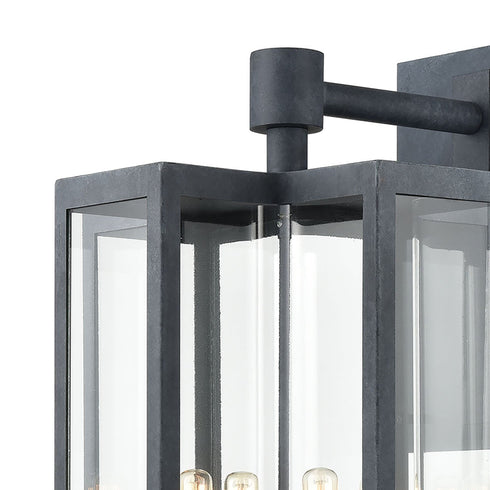 Elk Bianca 4 Light Sconce In Aged Zinc With Clear Model: 45169/4