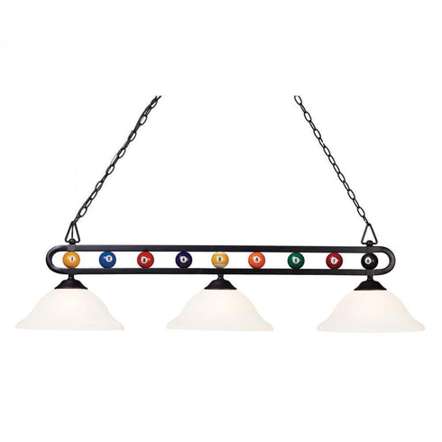 Elk Billiard Motif 3 Light Island Light In Matte Model: BIS9301