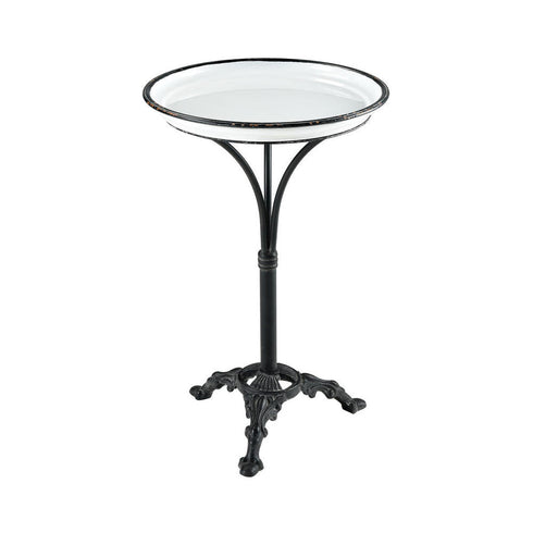 Elk Biloxi Round Accent Table In White And Black Model: 351-10621