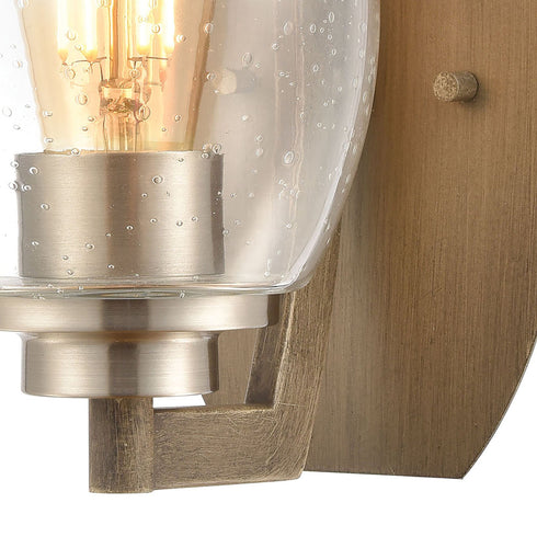 Elk Bixler 1 Light Sconce In Light Wood With Model: 46420/1