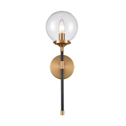 Elk Boudreaux 1 Light Sconce In Matte Black With Model: 15341/1