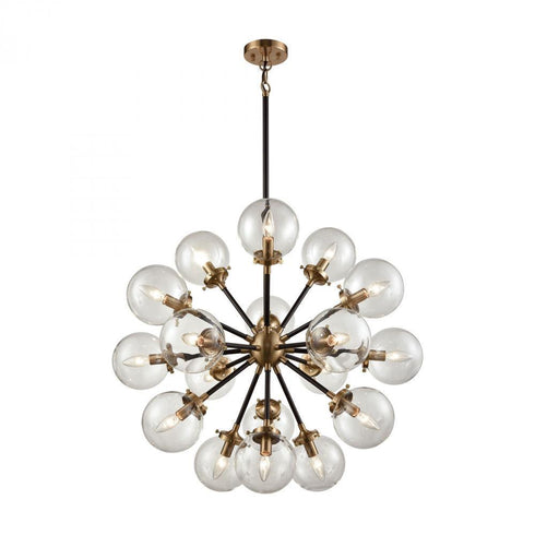 Elk Boudreaux 18 Light Chandelier In Antique Gold Model: 14435/18
