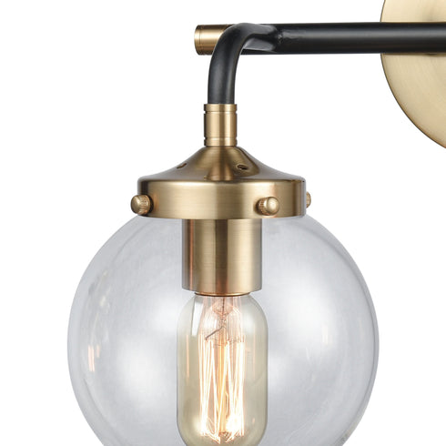 Elk Boudreaux 2 Light Vanity Lamp In Matte Black Model: 14427/2