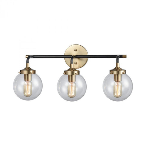 Elk Boudreaux 3 Light Vanity Lamp In Matte Black Model: 14428/3