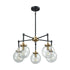 Elk Boudreaux 5 Light Chandelier In Matte Black Model: 14437/5