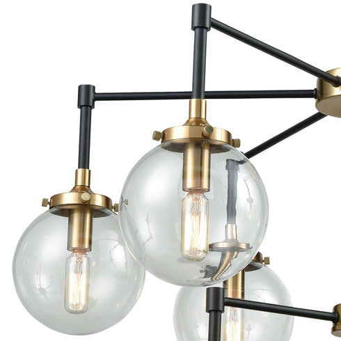 Elk Boudreaux 9 Light Chandelier In Matte Black Model: 14438/6+3