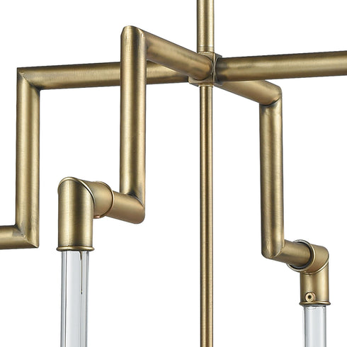 Elk Brandon 8 Light Pendant In Classic Brass Model: 69206/8