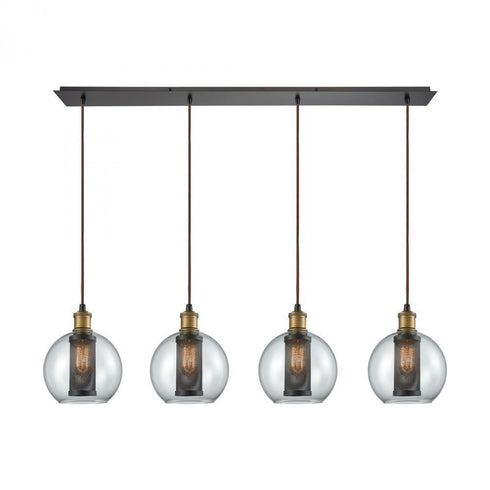 Elk Bremington 4 Light Linear Pendant Fixture In Model: 14530/4LP