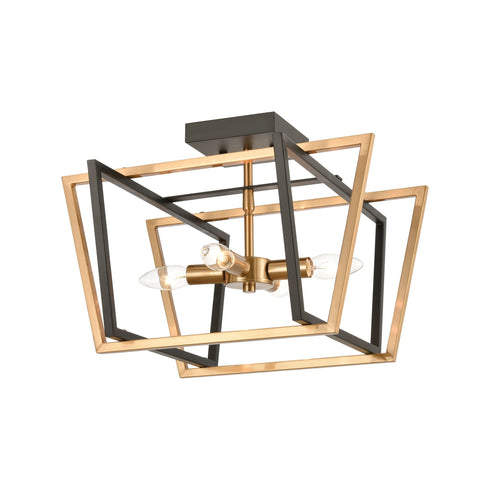 Elk Bridgette 4 Light Semi Flush In Matte Black Model: 18354/4