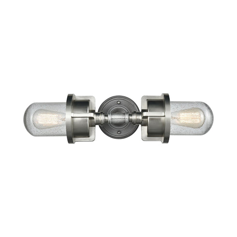 Elk Briggs 2 Light Island Light In Weathered Zinc Model: 16502/2