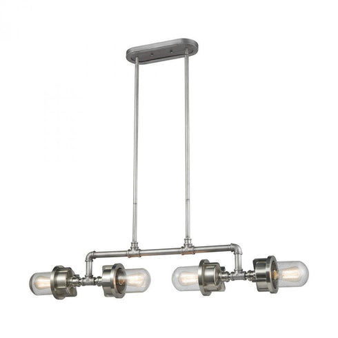 Elk Briggs 4 Light Island Light In Weathered Zinc Model: 16503/4