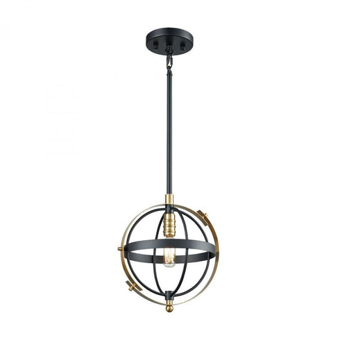Elk Caldwell 1 Light Mini Pendant In Matte Black Model: 15284/1