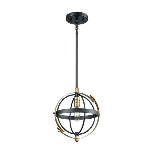 Elk Caldwell 1 Light Mini Pendant In Matte Black Model: 15284/1