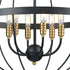 Elk Caldwell 6 Light Chandlier In Matte Black And Model: 15286/6