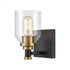 Elk Cambria 1 Light Vanity Light In Matte Black Model: 15391/1