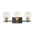 Elk Cambria 3 Light Vanity Light In Matte Black Model: 15402/3