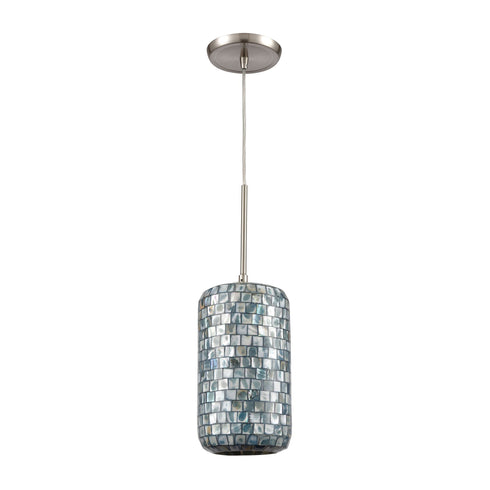 Elk Capri 1 Light Mini Pendant In Satin Nickel Model: 10552/1