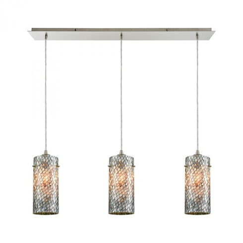 Elk Capri 3 Light Linear Mini Pendant Fixture In Model: 10447/3LP
