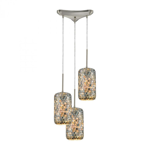 Elk Capri 3 Light Triangular Mini Pendant Fixture Model: 10552/3