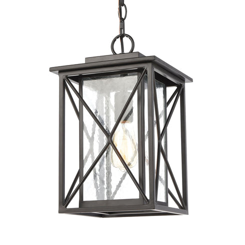 Elk Carriage Light 1 Light Hanging In Matte Black Model: 46753/1