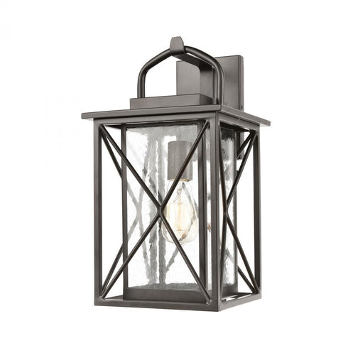 Elk Carriage Light 1 Light Sconce In Matte Black Model: 46751/1