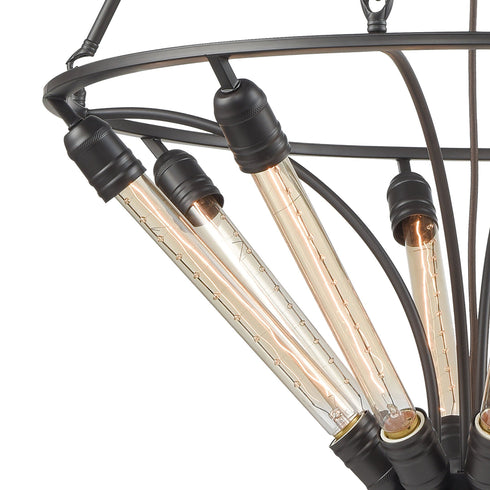 Elk Centrifugal 8 Light Chandlier In Oil Rubbed Model: 69226/8