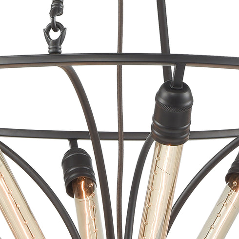 Elk Centrifugal 8 Light Chandlier In Oil Rubbed Model: 69226/8