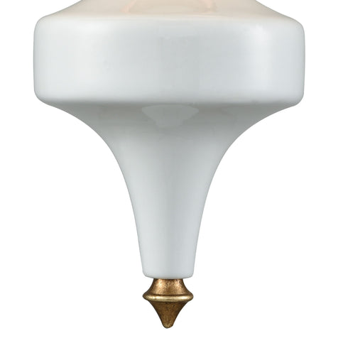 Elk Ceramique 1 Light Sconce In White And Antique Model: 33050/1