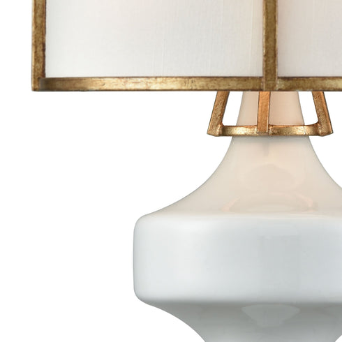 Elk Ceramique 1 Light Sconce In White And Antique Model: 33050/1