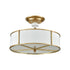 Elk Ceramique 3 Light Semi Flush In Antique Gold Model: 33052/3