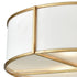 Elk Ceramique 3 Light Semi Flush In Antique Gold Model: 33052/3