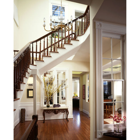 Elk Ceramique 6 Light Chandelier In Antique Gold Model: 33053/6