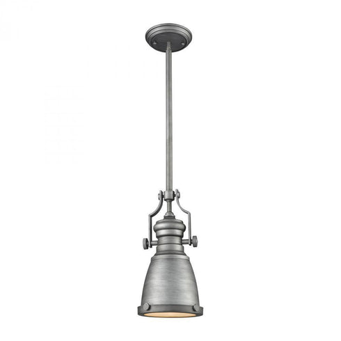 Elk Chadwick 1 Light Mini Pendant In Weathered Model: 66589-1