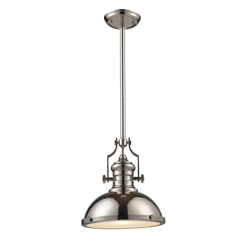 Elk Chadwick 1 Light Pendant In Polished Nickel Model: 66114-1