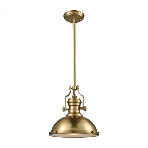 Elk Chadwick 1 Light Pendant In Satin Brass With Model: 66594-1