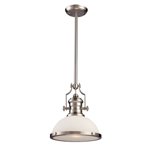Elk Chadwick 1 Light Pendant In Satin Nickel With Model: 66123-1