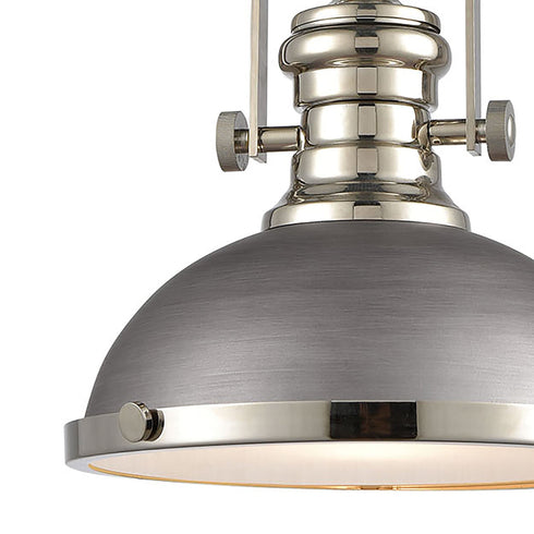 Elk Chadwick 1 Light Pendant In Weathered Zinc Model: 67235-1