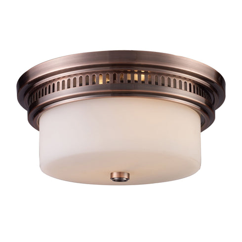 Elk Chadwick 2 Light Flush Mount In Antique Model: 66141-2