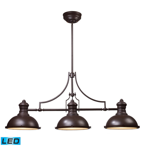 Elk Chadwick 3 Light Island Light In Oiled Bronze Model: 66135-3-LED