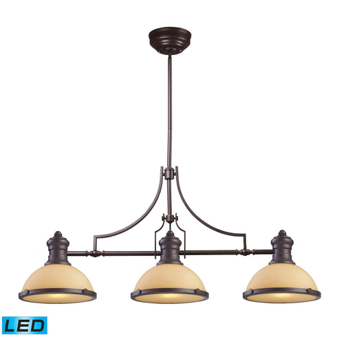 Elk Chadwick 3 Light Island Light In Oiled Bronze Model: 66235-3-LED