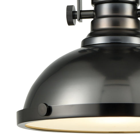 Elk Chadwick 3 Light Pendant In Black Nickel With Model: 66604-1
